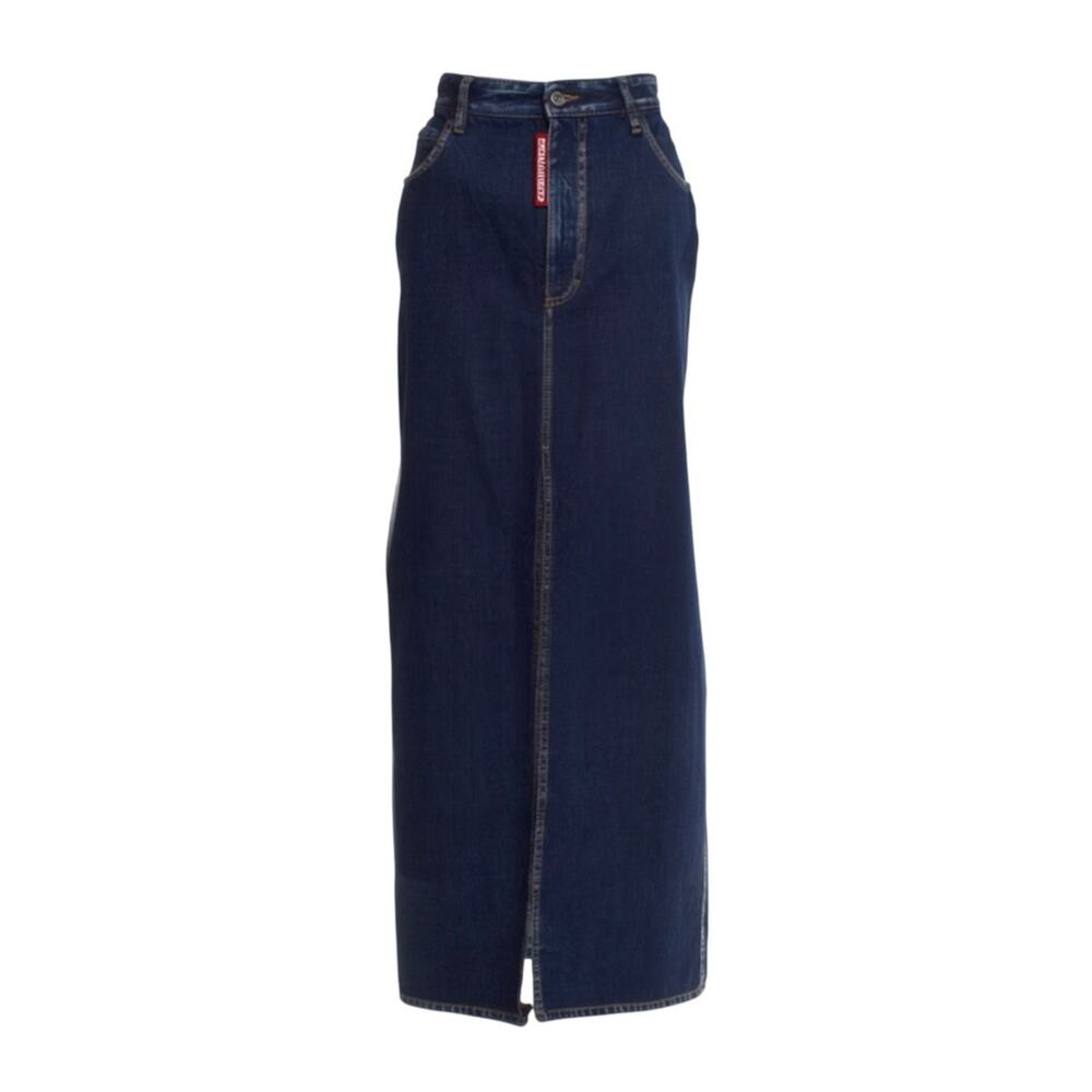 44 Dsquared2 Vintage Denim Midi/Ankle Skirt